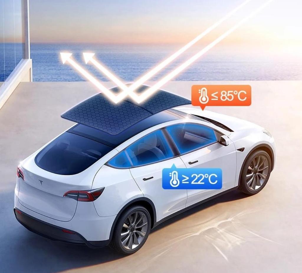 Graphene Sunroof Sunshade for Tesla Model Y/3: Heat Insulation & Light Blocking
