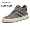 Scarpe da uomo traspiranti alla moda a taglio medio-alto con rialzo invisibile (6CM/8CM)