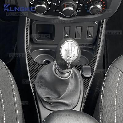 Prawdziwa Miękka Naklejka z Włókna Węglowego LHD RHD Do Dacia Duster 2014 2015 2016 2017 2018 Samochodowa Centralna Konsola Rama Klimatyzacji Wnętrze