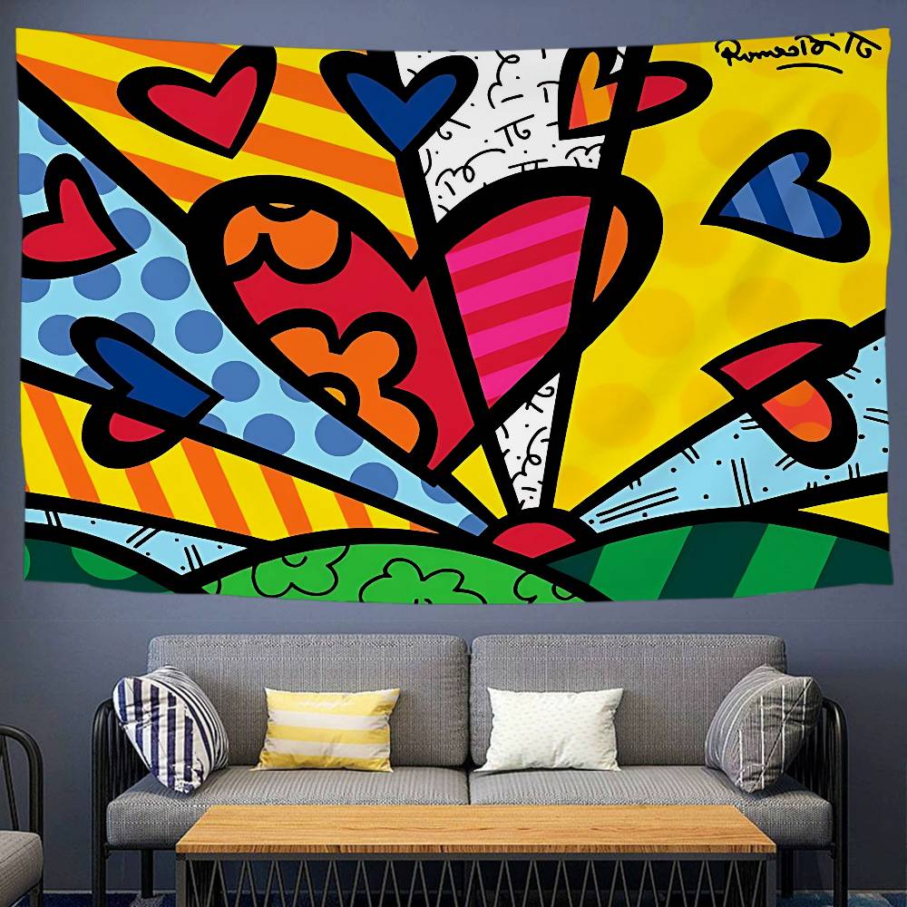 

Britto DIY Wall Tapestry Hanging Tarot Hippie Wall Rugs Dorm INS Home Decor 74x94cm(29x37in)