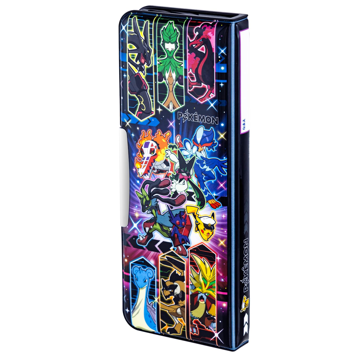 Showa Note Pencil Slim 367729003 Pokémon Case, Type, Double-Sided Opening, Black,