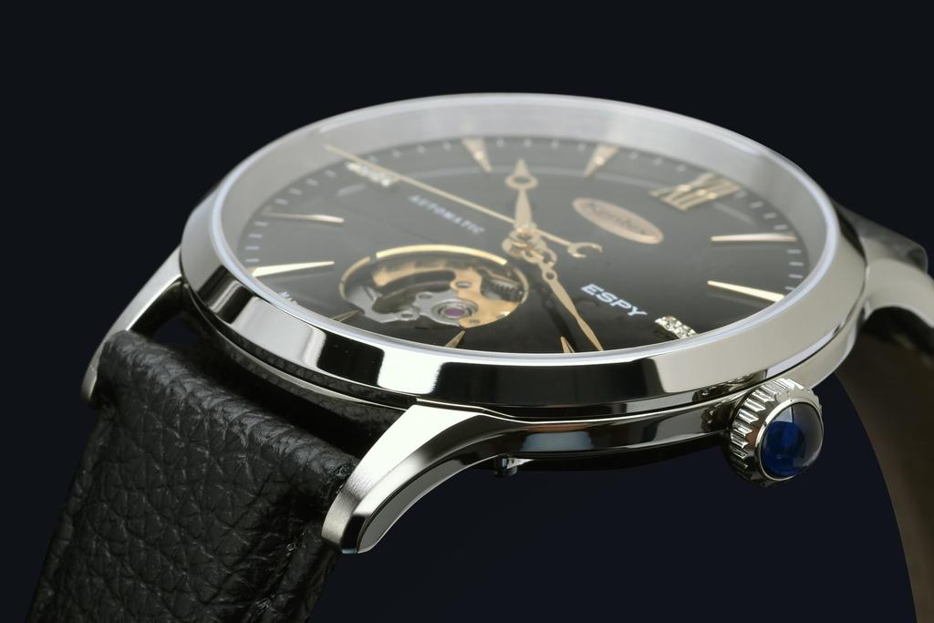 [Kentex] ESPY Dress Open Heart Mechanical Automatic Watch, Limited to 188 Pieces, E660M-01, Men's, Silver