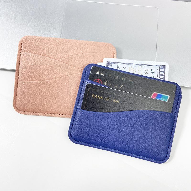 PU Leather ID Card Case Slim Multi-Slot Holder for Bank/Credit Cards