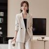 Women's Spring & Autumn Influencer Black Suit: Elegant Goddess Style High-End Professional Blazer Two-Piece Set