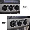 Black Plastic Air Conditioning Knob Replacement Set for Volkswagen AC Heater Control Easy Install