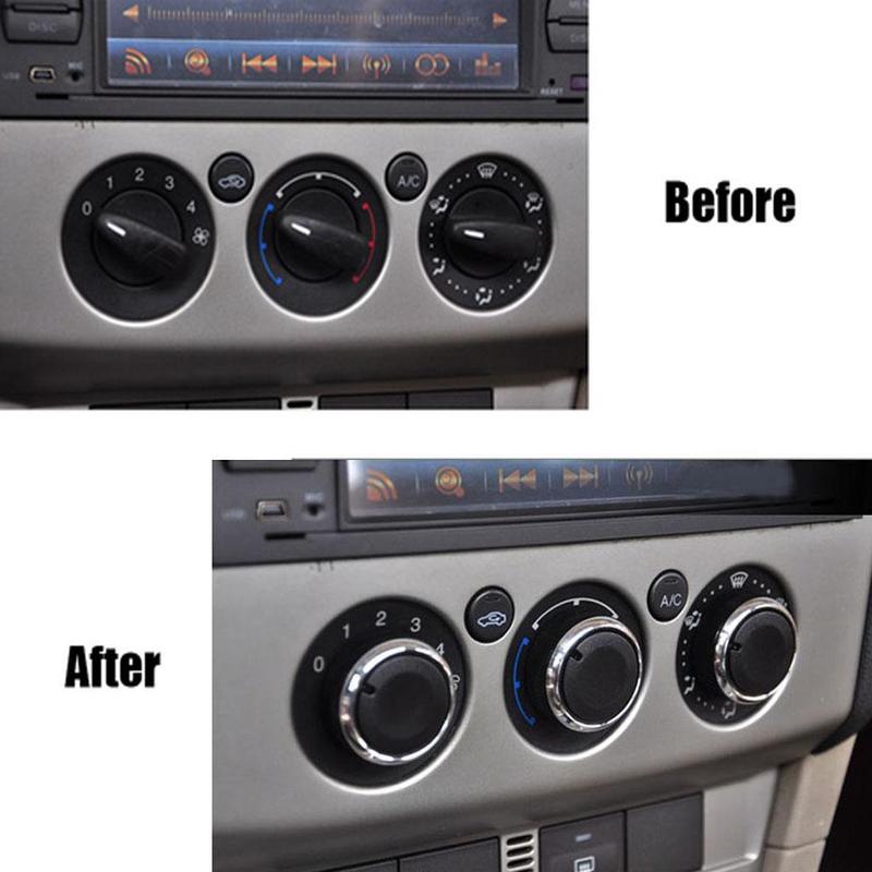 Black Plastic Air Conditioning Knob Replacement Set for Volkswagen AC Heater Control Easy Install