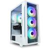 PC-kabinett uten strømforsyning - ZALMAN i3 NEO TG (Blanc) - Mellomtårn - ATX-format - 4x120mm LED A-RGB