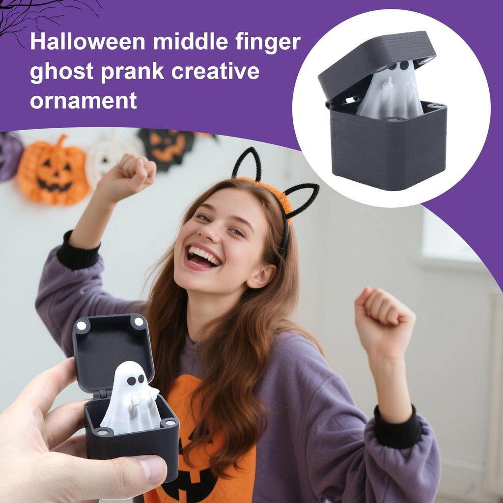 Small Ghost Figurine Ghost Scare Gag Box Spooky Small Gag Favors Figurines For Mantel Bookshelf Dining Table Party Halloween