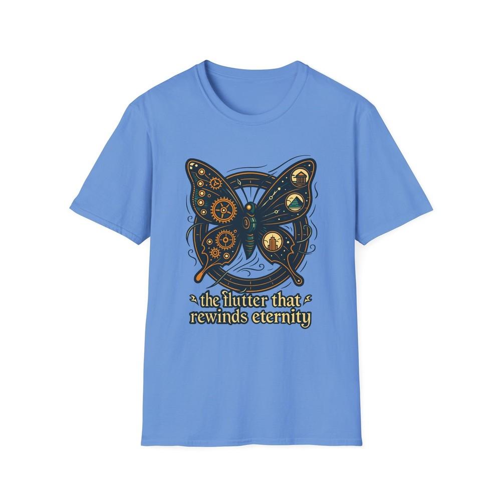 

Unisex Softstyle T-Shirt Steampunk Butterfly Time Travel Sci-Fi Surreal Design 3XL