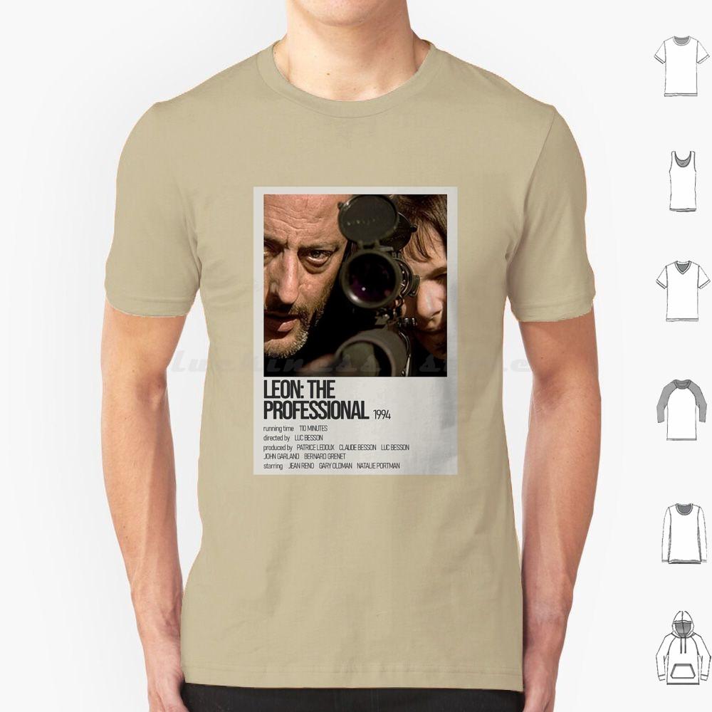 Léon The ProfessionalYellow Black Artwork T Shirt Cotton Men Women DIY Print Leon Leon The Professional Movie Mathilda Natalie S