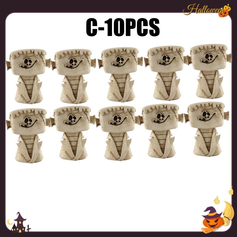 Cartoon Kürbis Geist Harz Handwerk Miniatur Skulptur Niedliche Gruselige Szene Deko Tischschmuck Heimparty Halloween