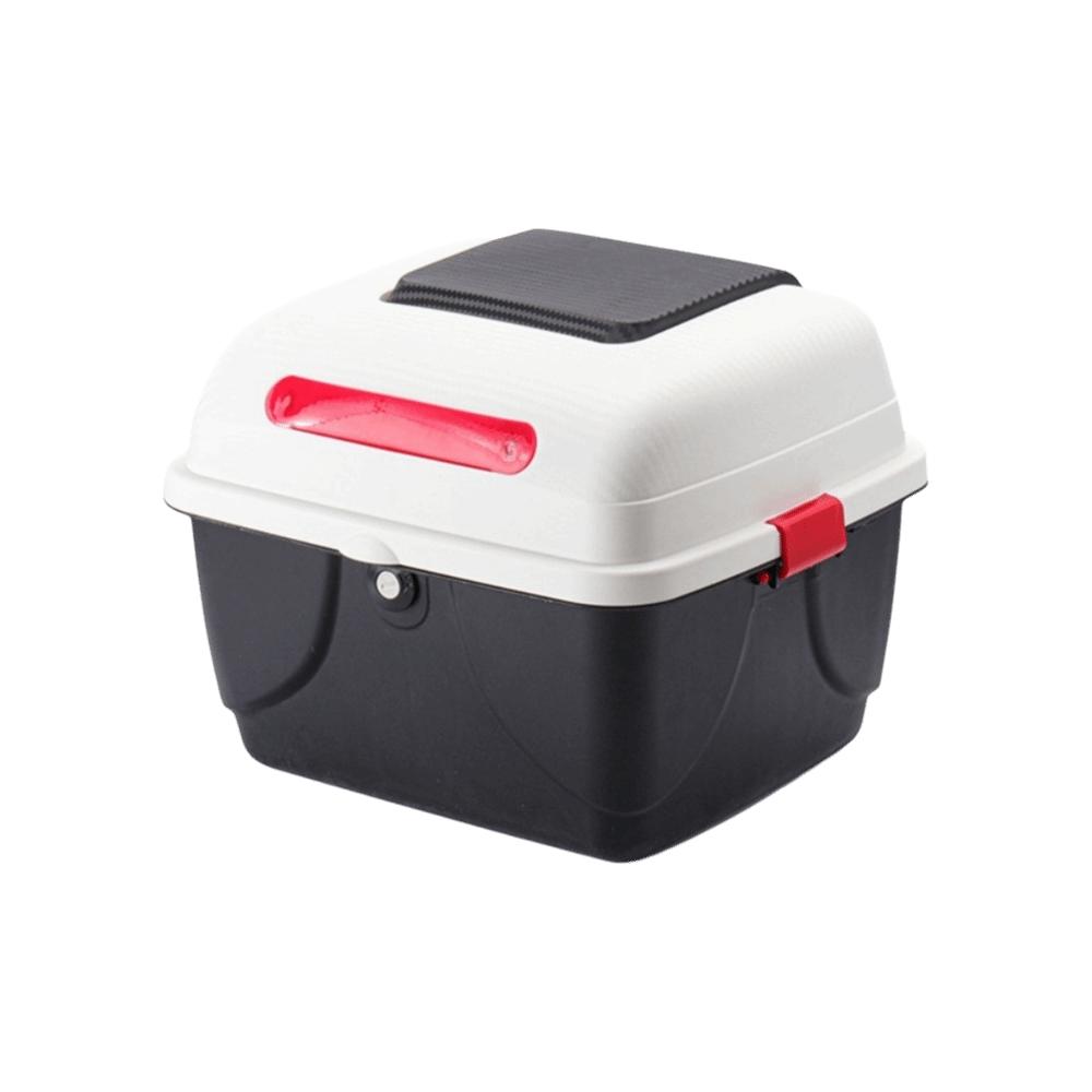 Plastic Motorcycle Rear Top Box Lockable Electric Scooter Toolbox Storage Case  Motorcycle