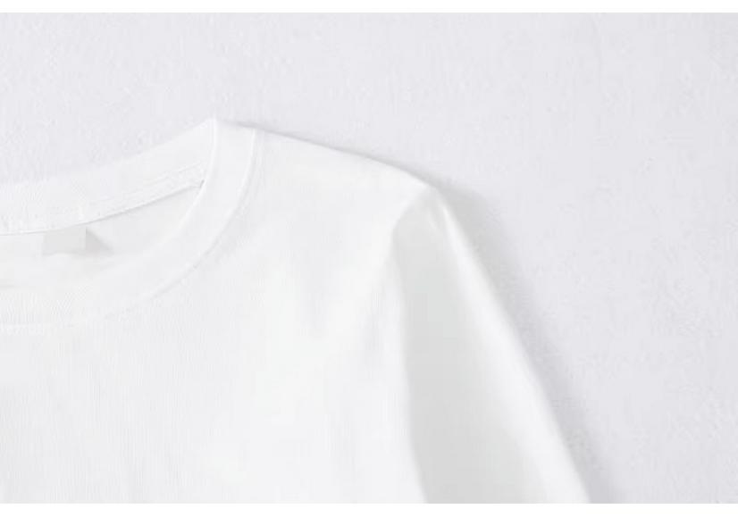 Men's and Kids' Solid Color Heavyweight Long-Sleeve Cotton T-Shirts for Spring/Autumn