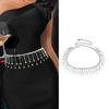 Lightweight Metal Waist Chain for Women Lady Dress Belt with Rhinestone Fringe Female Disco Party Dress Waist Rope