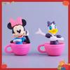 Disney 6pcs Doll Set Mickey Minnie Donald Duck Set Comes with A Cup High Quality Gift Box and Exquisite Cartoon Decorations