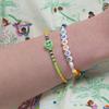 BONBEAU Kitsch Motives Charm Beads Knot Bracelet Kitsch Smile Teddy Bear Charm Beads Thread Bracelet Knot Bracelet