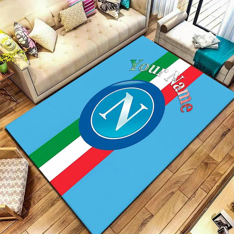 Napoli Crest Custom Name Carpet Rug For Living Room Bedroom Home Sofa Decoration Kids Play Nonslip Floor Mat