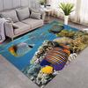 Colorful Tropical Fish Coral Reef Ocean Print Area Rug Marine Animal Non‑Slip Rectangular Floor Mat Living Bedroom Home Decor Rug