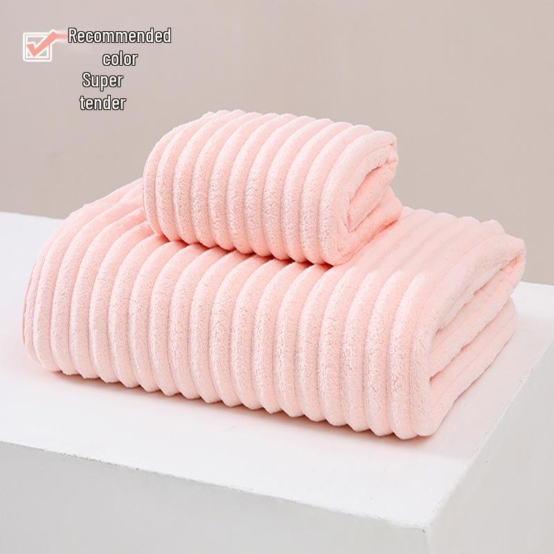 Quick-Dry Coral Fleece 3-Piece Towel Set - Absorbent Cotton for Bath, Beach & Home