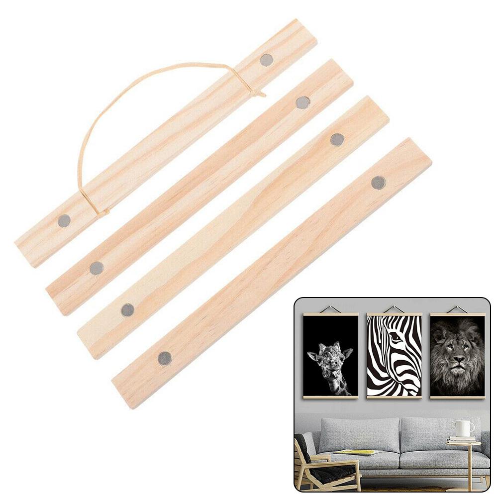 Magnetic Pine Wood Photo Picture Frame 21cm-51cm Poster Print Wooden Hanger Frame Canvas Wall Art Craft Frame Art
