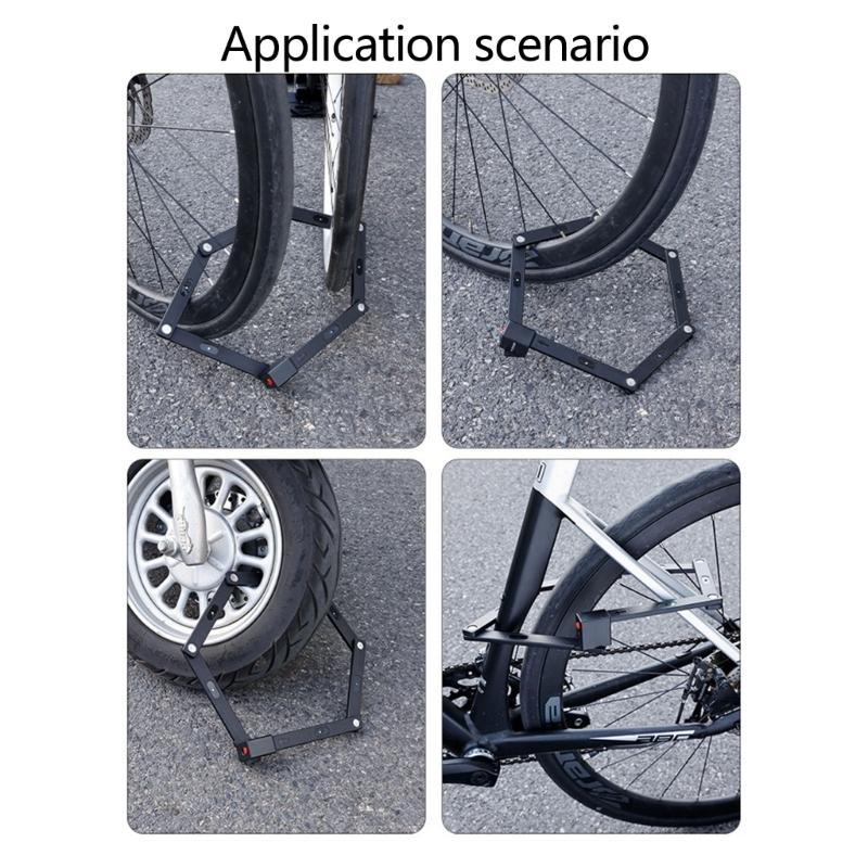 Folding Bicycles Security Lock Weather proof Foldable Bike Lock Rustproof Lock with 2 Key For Commuters Secure Cycling