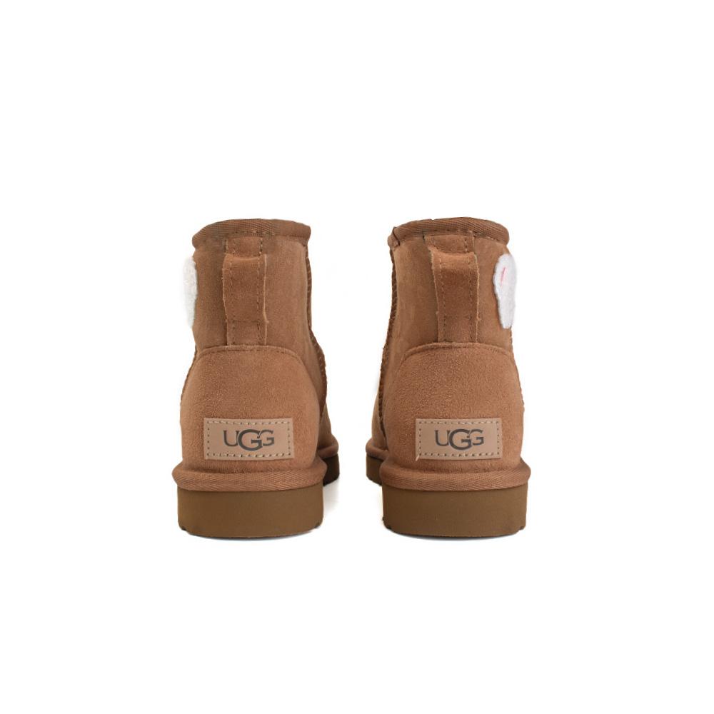 UGG Cedar Love, Amber Sheepskin Thermal Abrasion Resistant Thermal Abrasion Resistant Short Snow Boots Women's Caramel 1016222-CHE(Team189-)