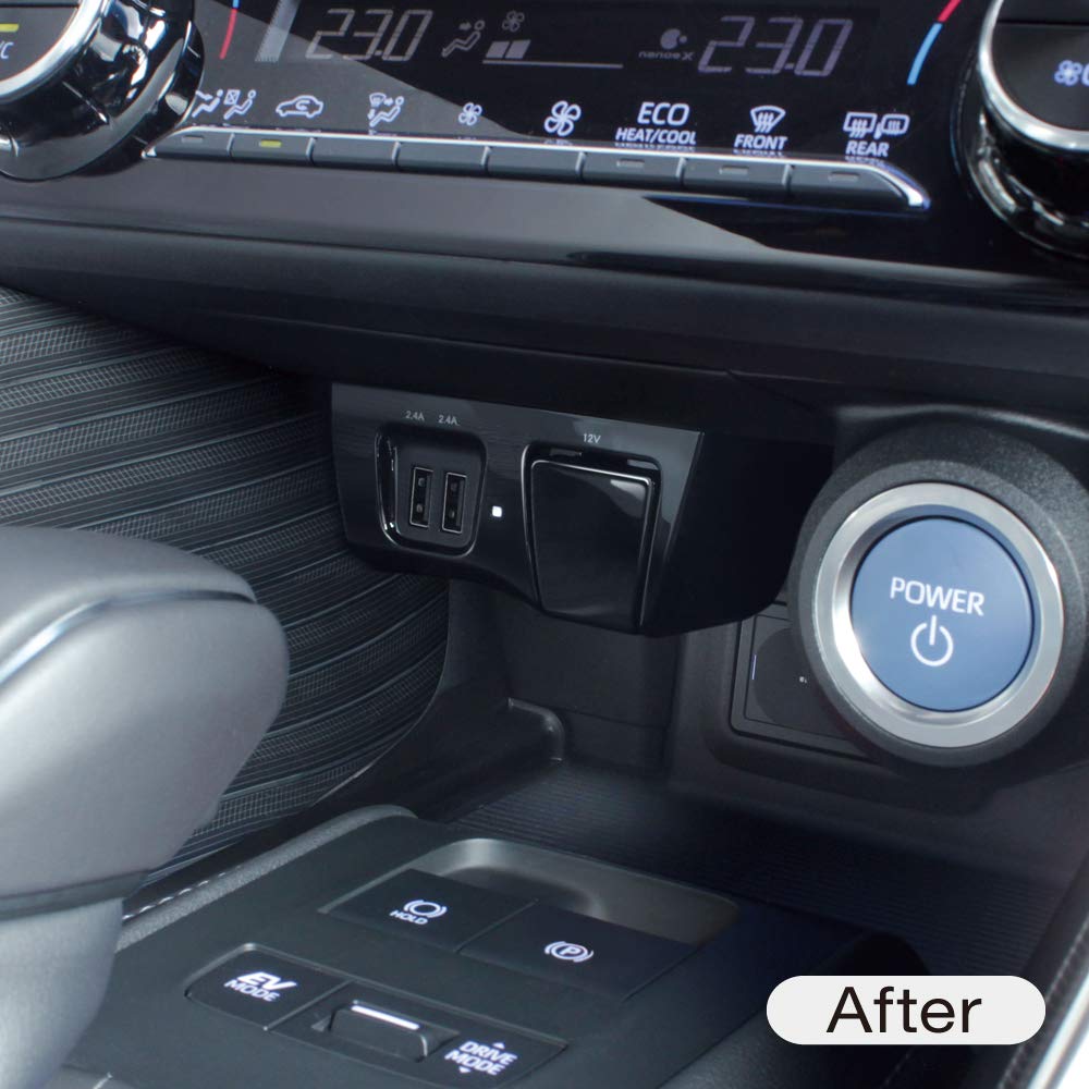Tsuchiya Yac Vehicle-Specific Socket Power Box SY-HR14 Toyota 80 Series Harrier Black