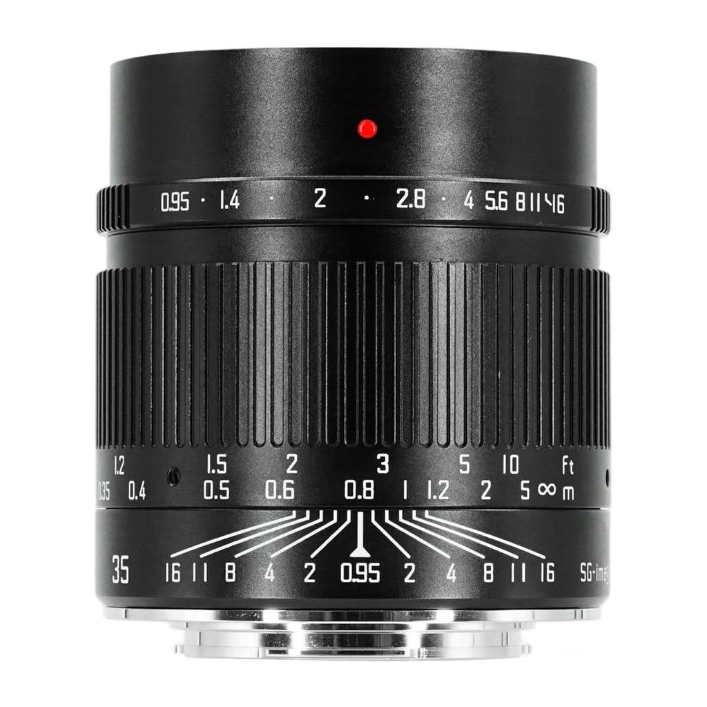 35mm Compatible Micro Four Thirds Large Aperture Prime Standard Lens MF Portrait and Video Black SG-image F0.95 APS-C (Manual Focus) (2-Year Warranty)