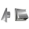 Portable Stainless Steel Dryer Vent Cover Waterproof Square Air Vent Outlet Round Duct Wall Exhaust Cover Exterior Wall