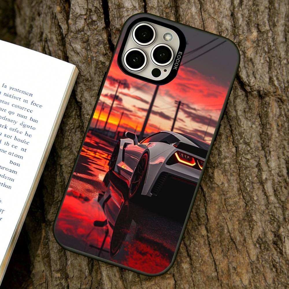 

Super car Phone Case For iPhone 17,16,15,14,13,12,11 Plus,Pro Max,XS,Colorful Silver Black Cover iPhone17ProMax
