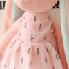 Non-Toxic Rabbit Plush Toy Long Ear Pink Heart Stuffed Animal Soft Comfort Doll Throw Pillow Cute Gift For Kids Children Room Decor