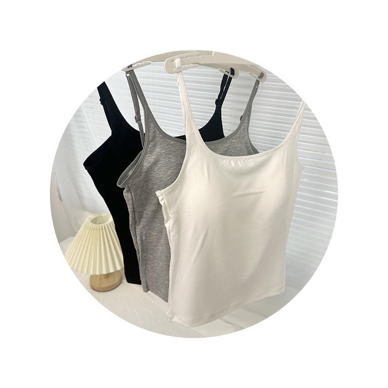 Stylish Solid Color Spaghetti Strap Camisole Vest for Women: Summer Inner & Outer Wear