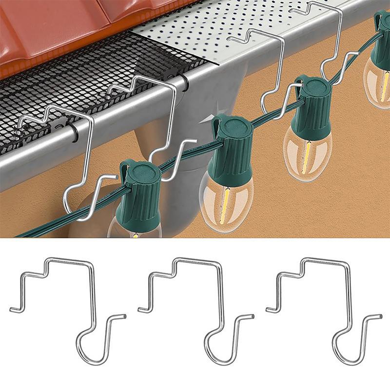

Christmas Light Hangers 50X Outdoor Gutter Hook Stainless Steel Outdoor Gutter Hook Lights Hanger Hooks For Outdoor Decorative United States