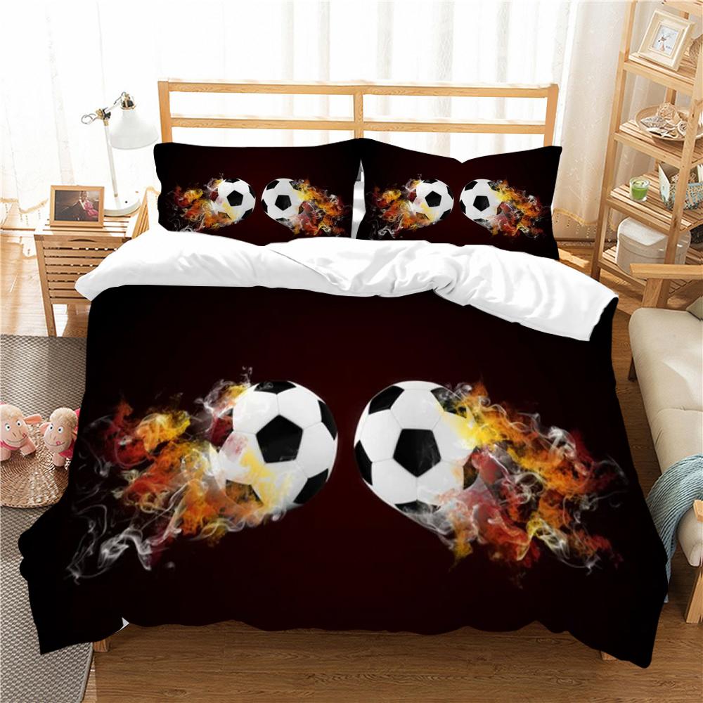 3D Bedding Set Comforter Duvet Cover Charming Football Printing Bed Quilt Cover Pillowcase Microfiber Home Textiles