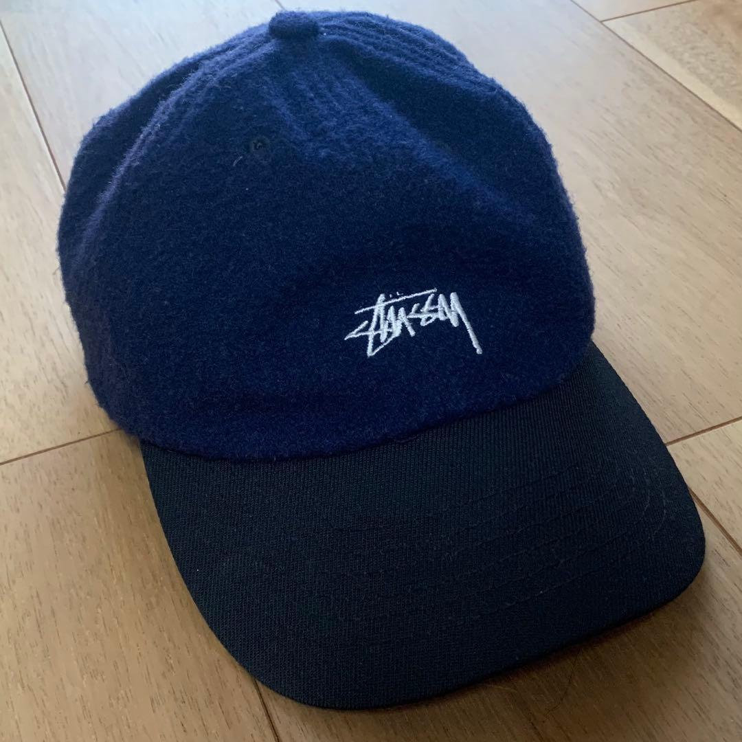 Used Rare STUSSY 35th Anniversary Two Tone Wool Cap Made in USA