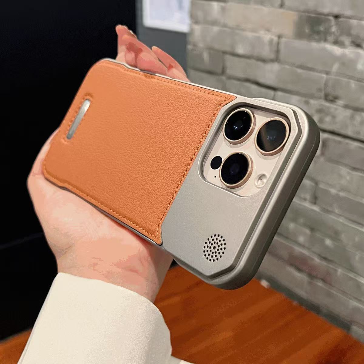 

Деловой кожаный чехол для ароматерапии для iPhone 17 Air 16 15 14 Plus 13 12 11 Pro Max Для Magsafe Магнитная безрамочная броня For iPhone 11