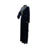 Women's Blue Water Drop Rhinestone Suede Evening Gown Robe