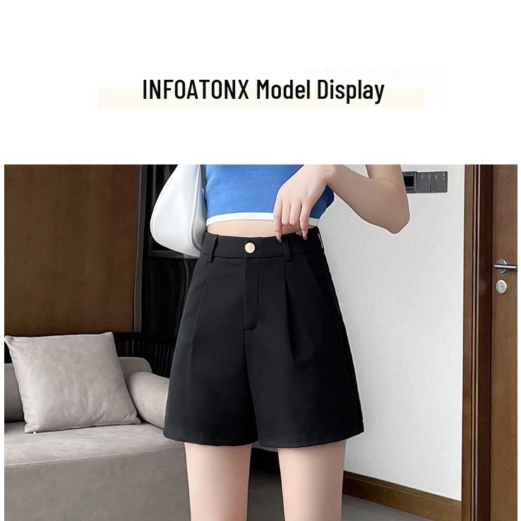 

Women s High-Waisted A-Line Wide-Leg Shorts - Spring/Summer 2026 Petite Plus Size S for 80-95 lbs