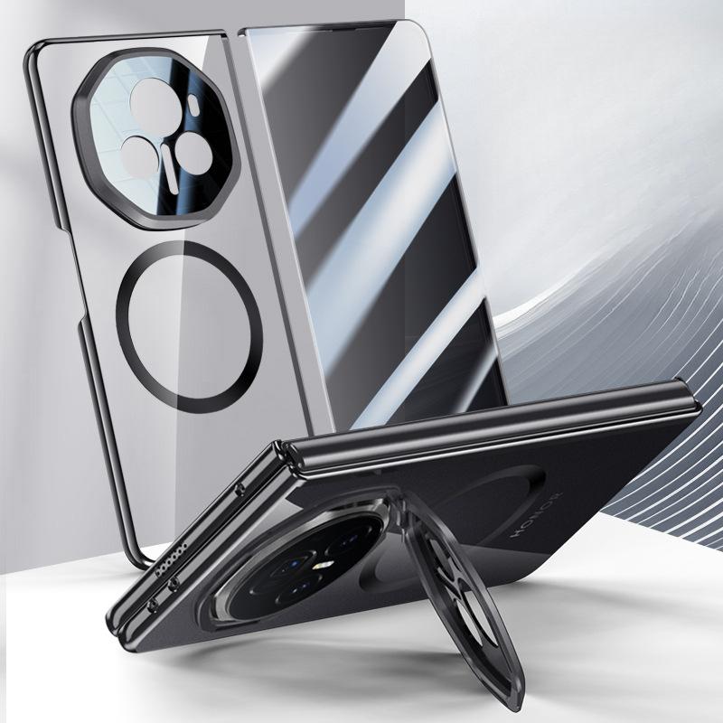 It Is Suitable for The HONOR Magic V3 Phone Case Stand, Featuring A Magnetic Transparent Full-case Shockproof, Simple and High-end Casing