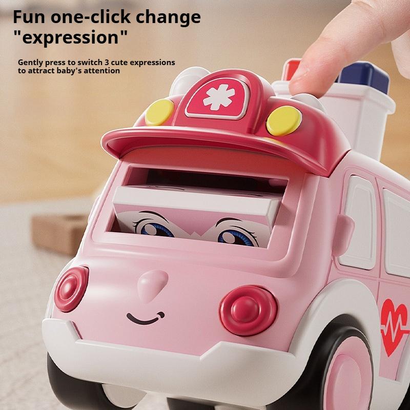 Leker for barn Skyvebil Ambulanse Politibil Tegneserie Knusesikker Skyveleke