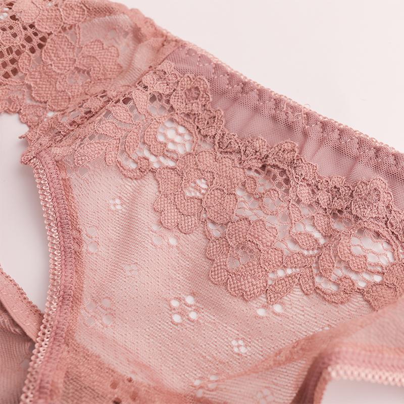 Sexy Panties Women Lace Low-waist Solid Sexy Briefs Embroidery Thong Transparent Hollow Out Underwear Female G-String