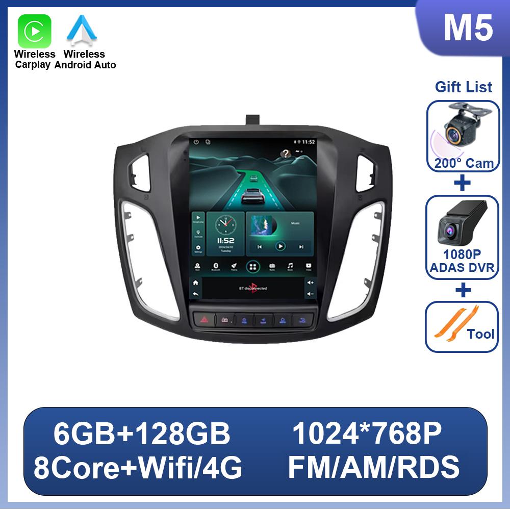 9.7 Inch 8 Core 2 Din Android 14 Car Radio For Ford Focus 3 Mk 3 2011 2012 - 2019 Multimedia Video Playe Carplay Auto Stereo DVD