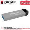 Kingston 128GB USB 3.2 Gen 1 64GB 256GB 512GB USB Flash Drive DTKN Large Capacity Metal Flash Drive 200MB/s Read U Disk Stick with Capless Metal Case