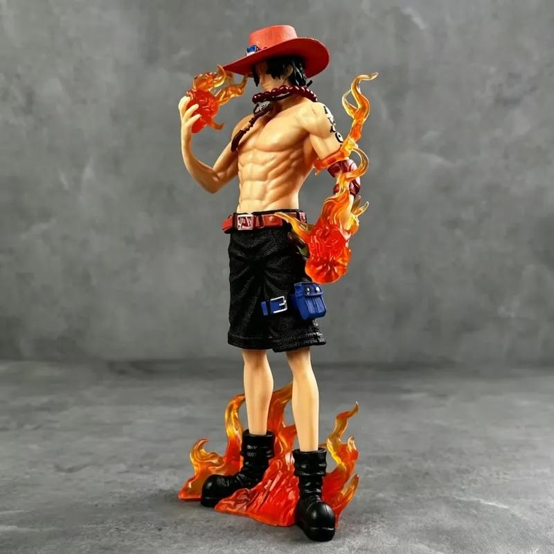 One Piece Handheld Fantasy Ace Fire Fist Ace Standing Style Anime Model Ornament Gift Straw Hat Group Surrounding