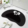 Cute Black Cat Shaped Quick-Dry Diatomaceous Earth Bath Mat Funny Cat Lovers Soft Diatom Mud Absorbent Floor Mat