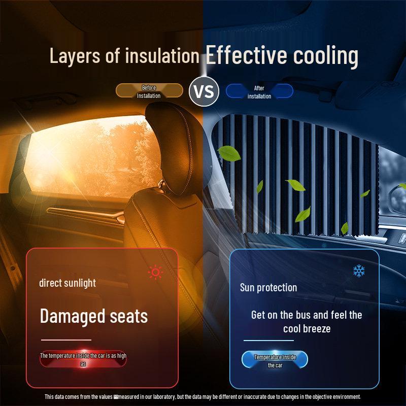 Magnetic Car Window Sunshade Curtains for Privacy and UV Protection