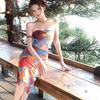 Island Art High-End Slimming Bikini & Hot Spring Split Sexy Long Dress Swimsuit