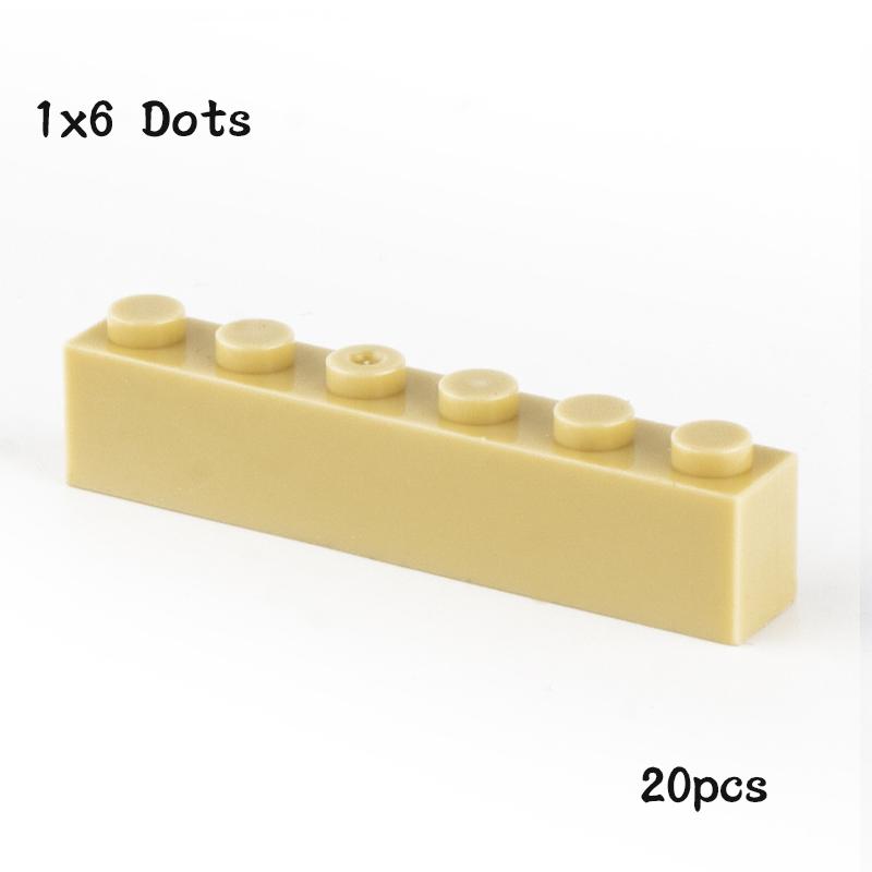 20 Pezzi Pezzi MOC 3009 Mattone 1 x 6 Compatibile Fai da Te Assemblaggio Blocchi da Costruzione Particelle Giocattolo Puzzle Cervello Bambino Regalo di Compleanno