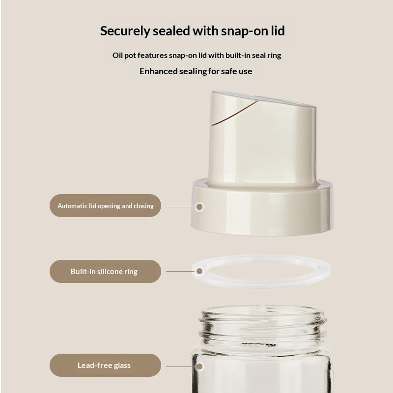 2026 New Household Kitchen Soybean Vinegar Spice Bottle Set Glass Leakproof Aroma Spice Wine Dedicated Non-Hanging Oil Jar