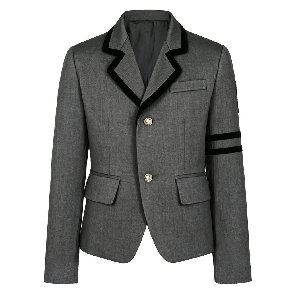 Giacca Suit Scolastica Unisex per Bambini con Collo a Revers e Manica Lunga